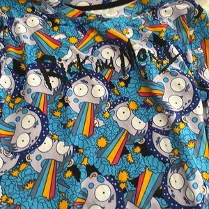 Brand new never worn women’s medium rock and morty long sleeve Pj shirt
